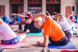 people exercising yoga in a Yoga Retreat Centers in California